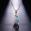 Hermosa Jewelry Sets for Women,Australian Created Opal Pendant Necklace Earrings