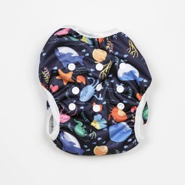 Tinker Tot Baby Reusable Swim Nappy - Small & Large Swim Nappies; Adjustable, Washable; Child, Toddler and Baby