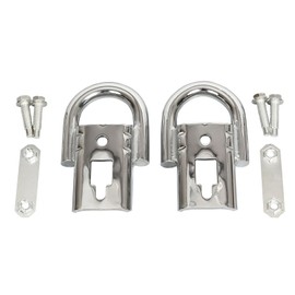 BURANIFUSION for Ford for F150 2009-2018 Crew Cab Extended Thru Parts Chrome Tow Hooks Pair W/ Hardware WEF1685