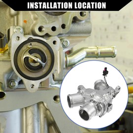 Hihaha No.LR062498 Engine Coolant Thermostat Housing Assembly for Land Rover Range Rover Sport 14-22 for Land Rover Range Rover/Inner Water Pump Thermostat/Durable Aluminum / 1Pcs