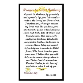 St Saint Anthony Marriage Saint Laminated Prayer Card Blessed by Pope Francis