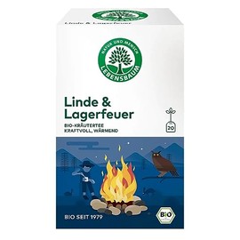 Lebensbaum Linde & Campfire, 20 Bags x 1.5 g Herbal Tea, Powerful and Warming, 100% Organic, Herbal Tea Blend
