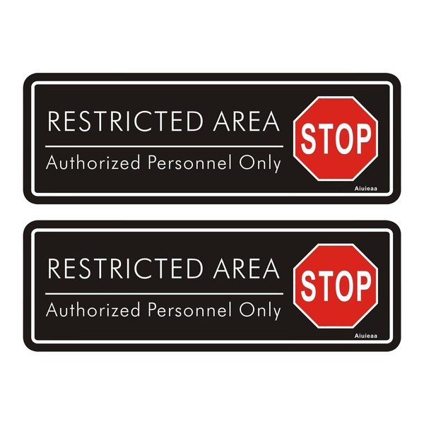 Aiuieaa Restricted Area Sign Authorized Personnel Only Stop Sign Aluminum