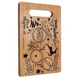 Absnfatu Christmas Cutting Board Chopping Board, Christmas Kitchen Decor, Christmas Charcuterie Board Cheese Board, Bamboo Cutting Boards for Kitchen, Decorative Cutting Boards for Kitchen