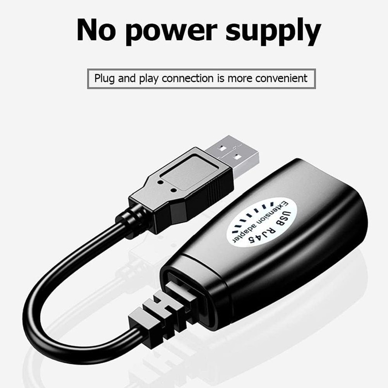 USB Over Ethernet Extender to Rj45 Adapter for Cat 6/6e/5/5e