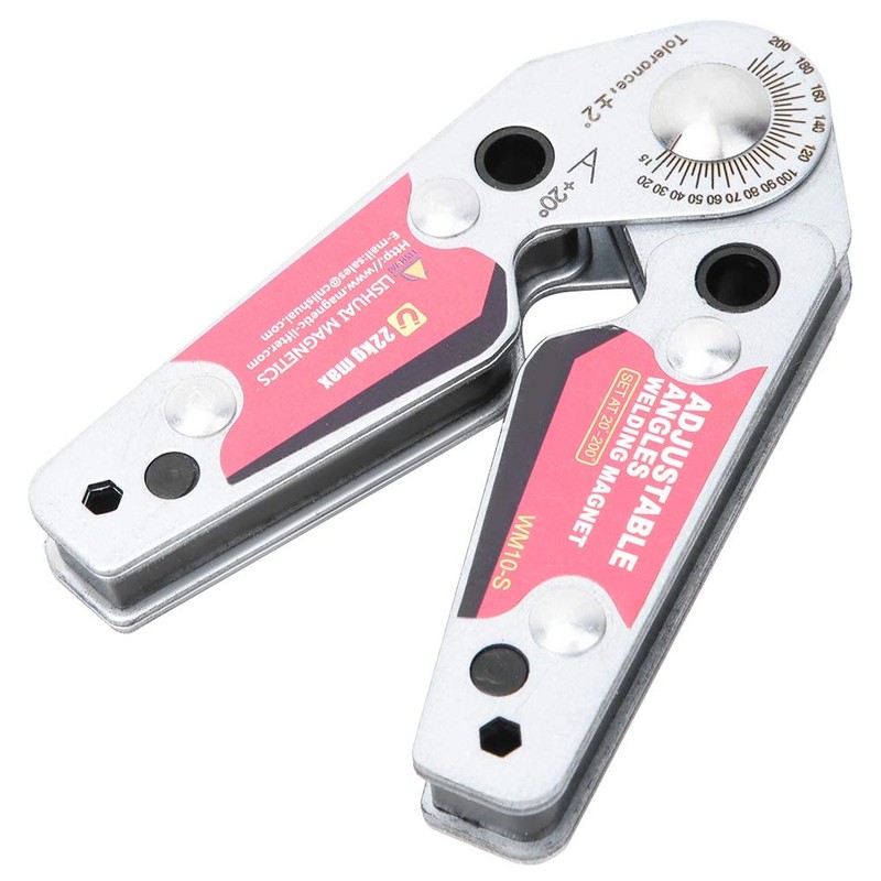 Adjustable Angle Welding Magnets with Wrench, 20-200 Degree Adjustable Angles