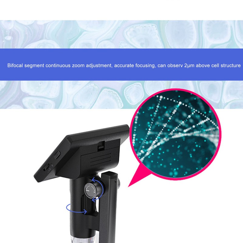 Digital Microscope with 5in IPS Screen USB 1080P 1000X Magnification