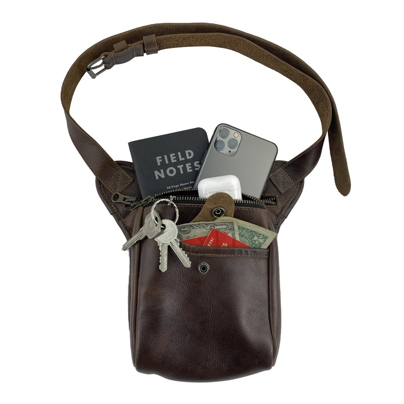 Hide & Drink, Essential Waist Bag Handmade from Full Grain