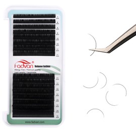 FADVAN Individual Eyelash Extensions 0.15 D Curl 7-15 mm Blending Tray 12 Row Individual Eyelashes for Eyelash Extension Roll Individual Lashes 1 to 1 Professional Classic Eyelash Extensions