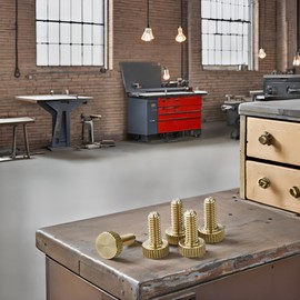 PrecisionGeek BRASS M5 x 10mm Flat Knurled Thumb Screws (Set of 5)