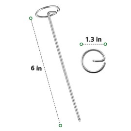 SUMGROW Landscape Staples, 240 Pcs Garden Stakes, Circle Top 6-inch Galvanized Steel, Spikes Pins for Securing Weed Fabric Netting Ground Sheets and Fleece, Landscape Edging, G-Shaped