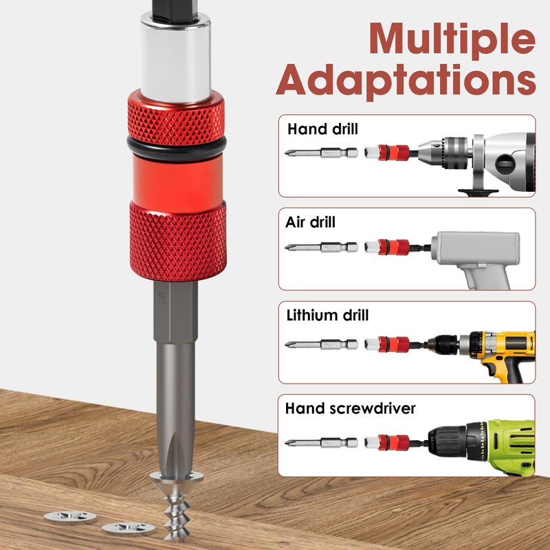 Screwdriver Bit Holder, 2pcs Magnetic Screwdriver Bit Holder Magnetic Bit