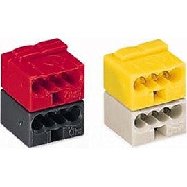 50 x Wago Connectors for EIB Applications, Colour: Grey and Yellow Locking