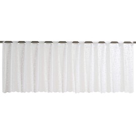 Elbersdrucke Semi-Transparent Bistro Curtain Membrane 00 White 45 x 160 cm Panel Curtain for Kitchen Window Privacy Screen 198480