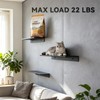 LANC 8" Small Floating Shelf for Wall Storage, Stainless Steel