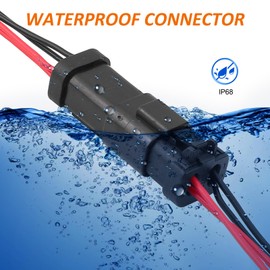 CNHAIHD DT Connectors Waterproof, 18 AWG Automotive Electrical Connectors Male and Female Wire with Heat Shrink Tubing for Car, Truck, Boat (4 Pin 6 Kits)
