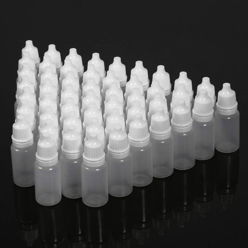 24Pcs Squeezable Plastic Dropper Bottles with Screw Caps Cosmetic Sample