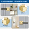 EHOMEWARE 5 Pack Gold Door Handles, Privacy Door Levers for