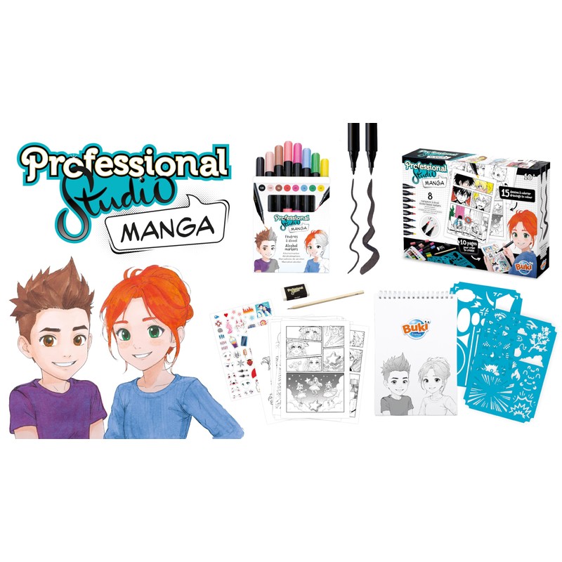 Buki Professional Studio Manga Drawing Kit - Manga Book with