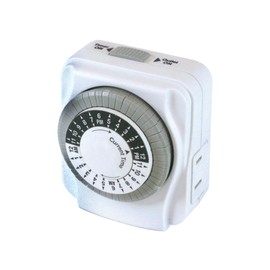 Prime Wire & Cable TNI2423 2-Outlet Wall Tap with 24 Hour Electro Mechanical Timer