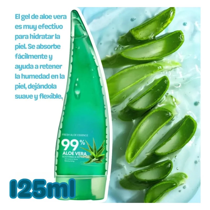 Aloe Vera 99% Gel Sábila Facial Piel Blanqueamiento 125ml F