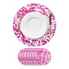 sourcing map 8Pcs Rose Red Disposable Round Placemats, 33cm/13" Metallic