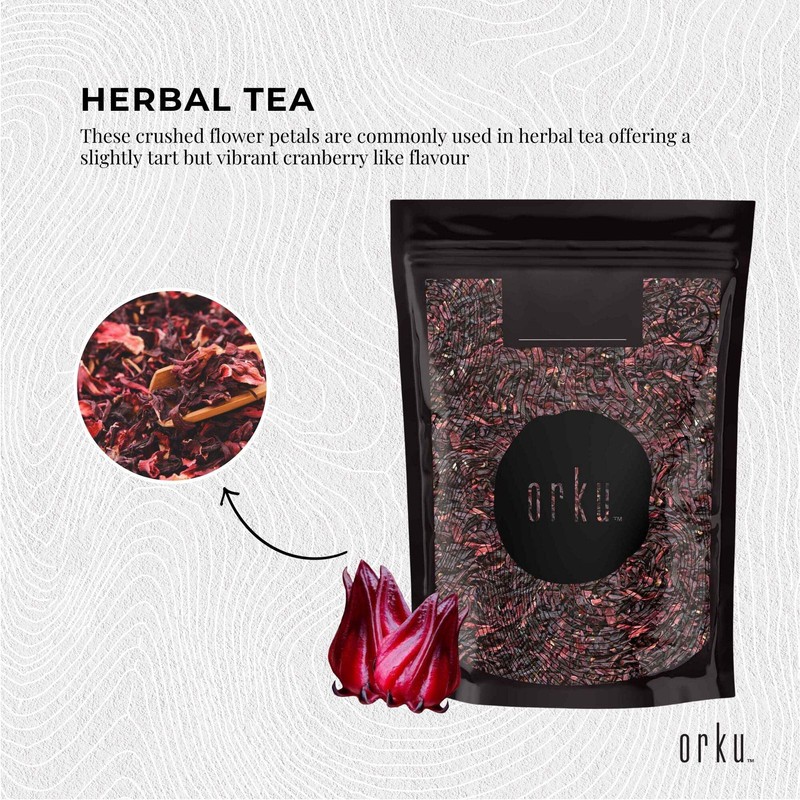 50g Organic Hibiscus Rosella Flower Crushed - Dried Herbal Tea