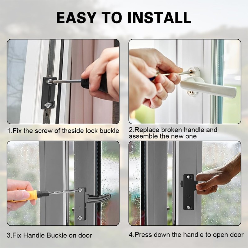 RV Screen Door Latch (Right Hand Replacement Kit) - Aluminum