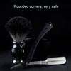 Men's Straight Edge Razor Zinc Alloy Wooden Handle Razor for
