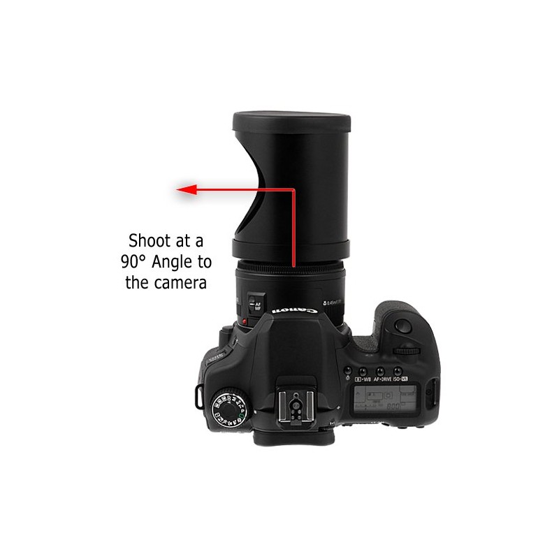 Fotodiox Right Angle Mirror Lens Hood, 52mm Spy Lens Adapter