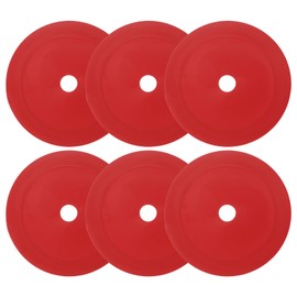 PATIKIL 6 Inch Flat Cones,6 Pcs Spot Markers Small Flat Soccer Training Cones for Football Basketball Agility Practice Sports Training Equipment, Red