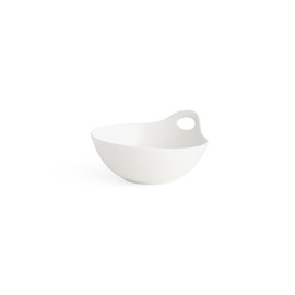 Nambe Portables Soup Bowl | All Purpose White Stoneware Bowl for Fruit, Ice Cream, Pasta, Oatmeal, Rice, and Salad | 6-Inch | Elegant and Modern Design | Dishwasher and Microwave Safe
