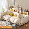 HLDIRECT 71 Inch Couch Table Behind Sofa with Double Storage