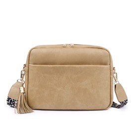 Modische Messenger-Tasche, kleine Umhängetasche, breiter Schultergurt, Handytasche, Umhängetasche, Geldbörse, mit Kreditkarte, Mittagessen, Kinder, kleine Größe, kaki, Einheitsgröße