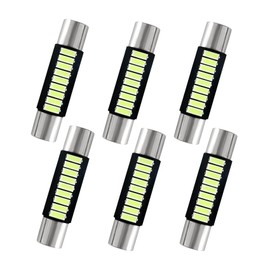 Lyxheth 6PCS 28mm 29mm 6614F Festoon LED Car Bulb, Car Vanity Light Bulbs, Extremely Bright 9-SMD 4014 Chips LED Bulb, Car Accessories Visor Light Bulb for Vanity Mirror, Dome Light (Ice blue)