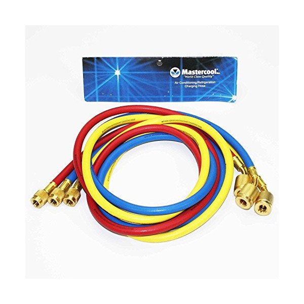 Rheem 45360 Rubber Refrigerant Hose Set, 5' Length, Anti-Blowback Fittings,