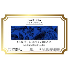 Cookies and Cream Medium Roast Coffee (Single Serve K-Cup Pods) (Gourmet, Naturally Flavored, Whole Coffee Beans) (12 pods, ZIN: 572328) - 3 Pack