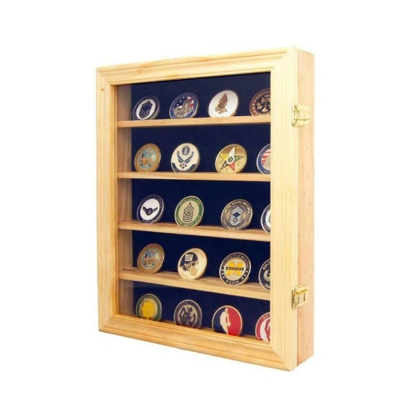Case Lockable 30 Military Challenge Coin, Poker Chip, Sports Coin