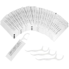 100 Count Dental Floss Picks Individually Wrapped, Travel Floss Picks for Teeth Cleaning and Oral Care, Flossers Bulk for Office, Restaurant, Hotel, and Personal Use