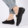 DEXJEWU Women’s Flats Shoes Knit Mary Jane Ballet Flat Comfort