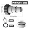 Zkaoai Pool Adapter A, Pack of 2 Pool Hose Adapter