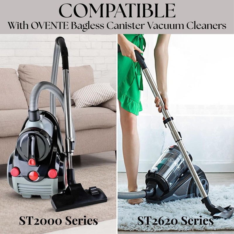 OVENTE Replacement Floor Brush Head Attachment for Bagless Canister Vacuum