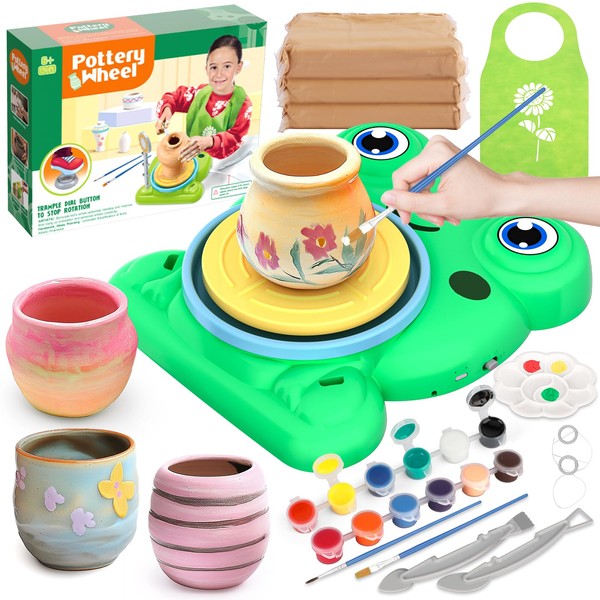 Pottery Wheel for Kids - Complete Pottery Painting Kit Arts