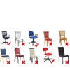 tsucchiisan Office Chair Cover Stretch Chair Seat Removable Washable (Black)