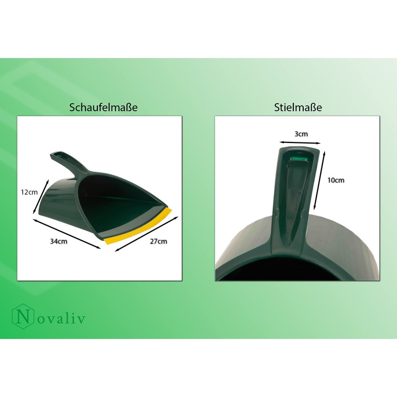 Novaliv Dustpan Jumbo Claw Set 2-Piece Set Plastic Green Yellow