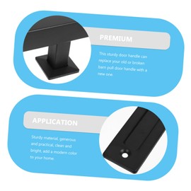 TEHAUX 1 Set Heavy Duty Matte Sliding Barn Door Handle for Thick Doors Sturdy Carbon Steel Finger Pull Comfortable Grip for Effortless Use