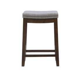 Linon Home Décor Kingston Rustic Backless Counter Stool,