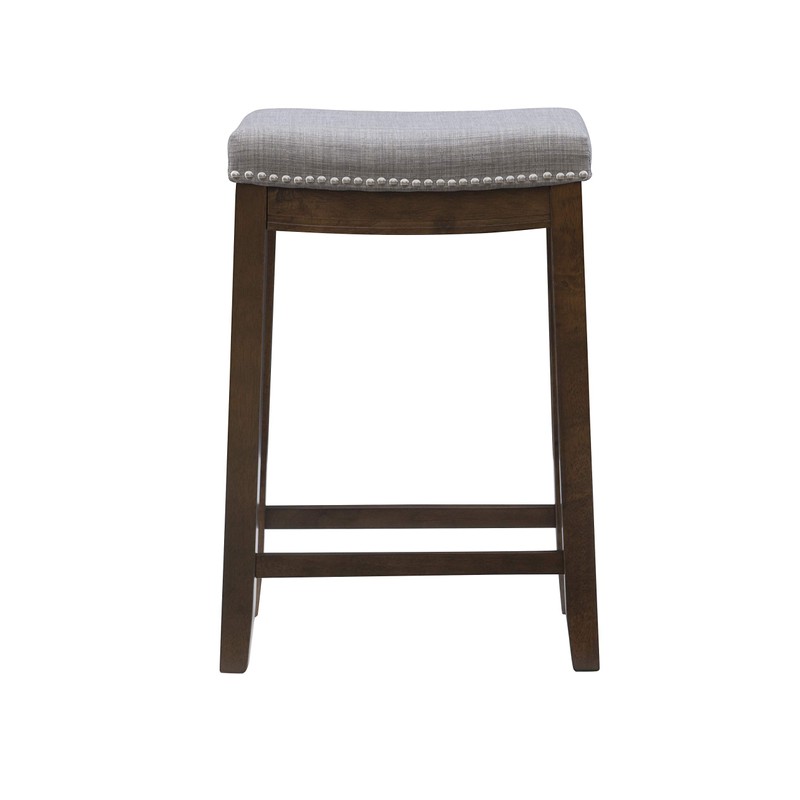 Linon Home Décor Kingston Rustic Backless Counter Stool,