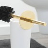 Sealskin Glossy Toilet Brush and Holder, Polyresin, Gold, 9.5 x
