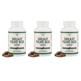 Wood Himalayan Pure Shilajit 1000mg 3X120 Caps Naturally Occurring Fulvic Acid